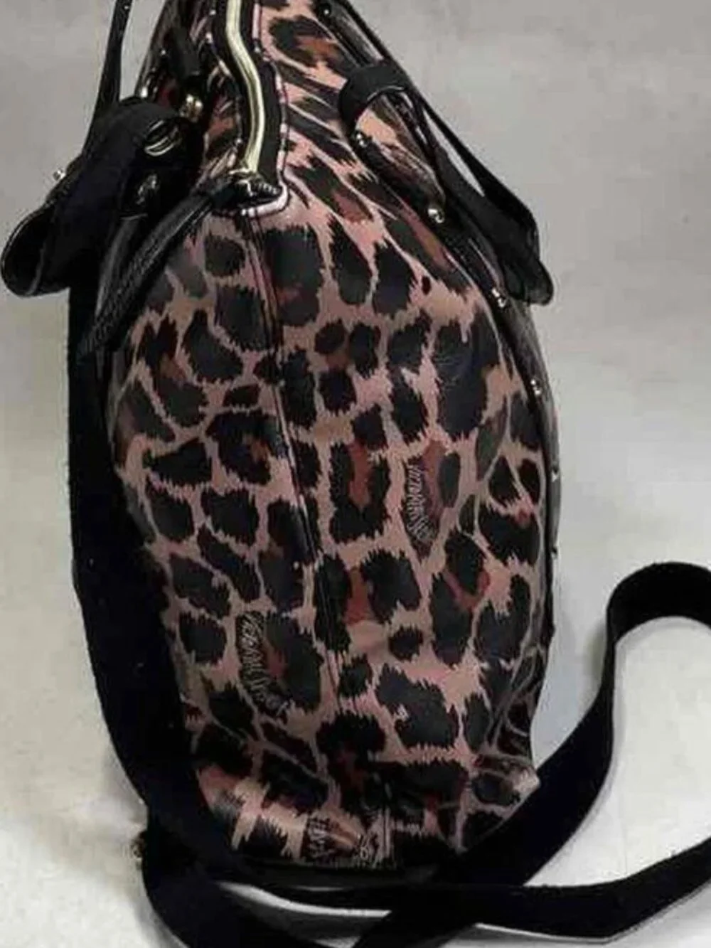 Victoria's Secret Leopard Print Convertible Backpack Wallet Wristlet Set